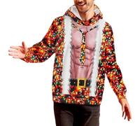 Genérico Sudaderas Navidad Hombre - Sudadera Capucha Hombre Sudadera Unisex con Capucha Estampada de y cómoda Tela Polar Ideal para un Casual de Invierno y Vacaciones. (Black S)