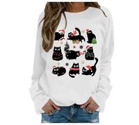Genérico Sudaderas Navidad Mujer Sudadera Navideña Sudadera de Navidad Mujer Ugly Christmas Jersey Navideño Feo Mujer Sudaderas Navideñas Xmas Pullover Suéter de Navidad Mujer Jerseys Navideños