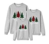 Genérico Sudaderas Navideñas Familiares Suéter Familia Invierno Jersey Navideño Familiar Manga Larga Pullover Mujer Hombre Niño Niña Chica Chico Christmas Jumper Blusas Cuello Redondo Tops f36