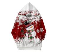 Genérico Sudaderas NavideñAs NiñOs,Sudadera con Capucha De Reno NavideñO para NiñAs Sudadera con Capucha De Manga Larga De Color para NiñAs Medianas Y PequeñAs