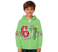 Genérico Sudaderas Niña Estiloso Sudadera para Niños con Estampado 67 con Capucha De Manga Larga, Días Fríos, Detalles Finos, Talla 3-12 Años