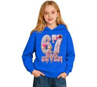 Genérico Sudaderas NiñAs Invierno,Sudadera con Capucha Y Estampado GráFico para NiñOs Jersey De Manga Larga Chaqueta Polar Informal para NiñOs Y JóVenes