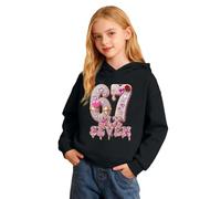 Genérico Sudaderas NiñAs Invierno,Sudadera con Capucha Y Estampado GráFico para NiñOs Jersey De Manga Larga Chaqueta Polar Informal para NiñOs Y JóVenes