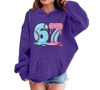 Genérico Sudaderas Niño Flexible Sudadera con Capucha Estilo Actual para Niños con Estampado De Helado Y Número 67, Otoño, Talla 1-12 Años, Invierno, Detalles Exquisitos