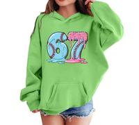 Genérico Sudaderas Niño Flexible Sudadera con Capucha Estilo Actual para Niños con Estampado De Helado Y Número 67, Otoño, Talla 1-12 Años, Invierno, Detalles Exquisitos