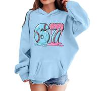 Genérico Sudaderas Niño Flexible Sudadera con Capucha Estilo Actual para Niños con Estampado De Helado Y Número 67, Otoño, Talla 1-12 Años, Invierno, Detalles Exquisitos