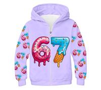 Genérico Sudaderas Niño Premium Sudadera para Niños con Estampado 67 con Capucha De Manga Larga, Días Fríos, Finos Detalles, Talla 3-12 Años