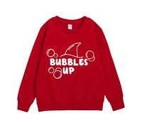 Genérico Sudaderas para niño y niño, letra de impresión cálida, manga larga, sudadera de cuello redondo, sudadera para niño, otoño e invierno