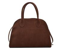 Genérico Suede Tote Bag para Mujeres, Bolso de Mano Vintage de Cuero Falso con Asa de Hombro Retro, Bolso Satchel de Cuero Vegano (Brown Suede Small)