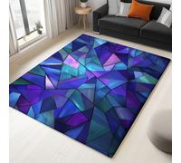Genérico Sueño Alfombra Salon - Lavable Impresa Alfombras Pelo Corto Alfombra Antideslizante - Dormitorio Decoración Cuentos De Hadas Coloridos Vidrio - 100 x 150 cm