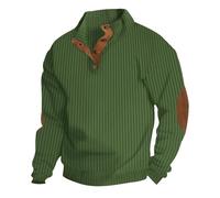 Genérico Suéter Caliente Hombre De Cuello Alto Y Botones Para Un Estilo Casual Y Elegante En Otoño Primavera Sudaderas Hombre Sin Capucha Y Cómodo Para Todos Los Días, ejército verde, XXXL