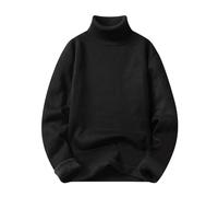 Genérico Suéter Cuello Alto Hombre, Suéter Hombre Invierno, Tela Ligera Manga Larga Slim Fit Color Sólido Elástica Jersey Casual Retro Elegante Cómodo Sweater para Parejas O Salidas Informales