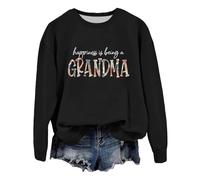 Genérico Suéter de Hombre -Shirt -Madre para Mujeres, Camisa de otoño con cuello redondo sin capucha, Es ser una madre suéter de las mujeres blanco, Le Noir, L