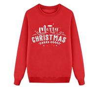 Genérico suéter de Navidad familia a juego estilo papá manga larga cuello redondo polar impresión Santa Claus cómodo suave para fiestas ideal reuniones suéter caliente Father, rojo, M