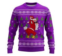 Genérico Suéter de Navidad para Hombres CumpleañEro Suéter NavideñO Multicolor ArtíCulo Divertido para Navidad Look A Juego para Parejas y Familia JerséIs NavideñOs Feos