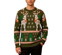 Genérico Sueter Navideño - Abrigo Tipo suéter Acogedor para Parejas Prenda de Punto Holgada y Elegante para la Comodidad espíritu navideño otoño-inviernoAjuste Relajado Armario de Estilo Coreano