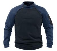 Genérico Suéter táctico de forro polar para hombre, chaqueta de combate al aire libre, suéter táctico de invierno, suéter deportivo del ejército, resistente al viento, cálido, O Navy, XXXL