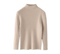 Genérico Suéteres para Niñas de Manga Corta Cuello Alto Suelto Base Suéter Vestido De Noche Chica Gran Tamaño, Amarillo claro, 6-7 años