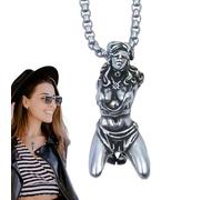 Genérico Suffering Goddess Pendant Necklace - 3.2*1.5cm Goddess Necklac, Pendants Necklace, Elegant Retro Goddes Pendant Necklaces Religious Jewelry, Bound Suffering Amulets Pendants Necklaces, S