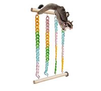 Genérico Sugar Glider Climbing Toys, Pet Swing Rack, Chew-Proof Cage Decor, Interactive Climbing Toy, Ejercise and Boredom Relief, for Small Animal Chewing, Play, Fun Use, 11.81x7.87x0.59 pulgadas