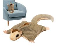 Genérico Sugar Glider Plush, Cute Flying Squirrel Doll, Soft Stuffed Animal Toy, Magnetic Hands for Hanging, Realistic Cuddly Companion for Nursery, Kids, Teens, Bedroom Décor