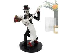 Genérico Sugar Skull Couple Statue - Dancing Mexican Skeleton Figurine, Mini Resin Decor For Home Office Bar, Day of The Dead Skull Couple Ornament For Halloween Christmas Fine Quality Gift Women Men