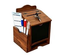 Genérico Suggestion Box Decorative - Lockable Box With Pen And Card