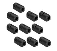 Genérico Sujetacables de Silicona Flexible Negro 7mm, Clips Organizadores de Cables USB y Telefónicos 10 Piezas, Adecuado para Gestión de Cables en Oficina y Hogar, Organizador