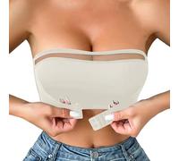 Genérico Sujetador Bandeau sin Tirantes para Mujer Sujetadores sin Aros Hebilla Delantera Invisible Push Up Bra con Relleno Sujetador Que Se Abrochan Por Delante Bralette de Moda Básico Diario