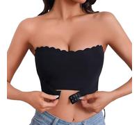 Genérico Sujetador Bandeau sin Tirantes para Mujer Sujetadores sin Aros Hebilla Delantera Invisible Push Up Bra con Relleno FrancéS Invisible Sin Costuras Bralette Mujer