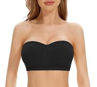 Genérico Sujetador con Aros sin Relleno Reductor sin Tirantes Bandeau para Mujer Básico Diario Sujetador Sin Tirantes Invisible
