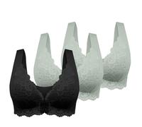 Genérico Sujetador De 3 Piezas para Mujer, Sujetador Premama Sin Aros Comodos, Sujetadores para Dormir Sin Costuras, DiseñO Sexy con Cuello, Contiene Extensor sin Anillo Front Close Back Size Place