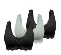 Genérico Sujetador De 3 Piezas para Mujer, Sujetador Premama Sin Aros Comodos, Sujetadores para Dormir Sin Costuras, DiseñO Sexy con Cuello, Contiene Extensor sin Anillo Front Close Back Size Place