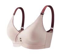 Genérico Sujetador de Lactancia Materna sin diseño con Botones Abiertos para Mujer Ropa Interior de Maternidad cómoda y Funcional (Beige, 40)