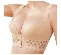 Genérico Sujetador de Mujer Tipo Camisola con Ajuste Telescópico y Soporte Anatómico para el Pecho Confortable (Beige, S)