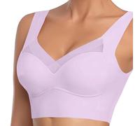 Genérico Sujetador de Talla Grande para Mujer, Copa Completa, básico, de Encaje, cómodo, para Uso Diario, sin aro de Acero, Ajuste Fruncido, Ropa Interior Fina Casual