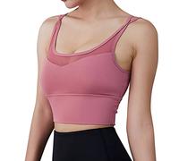 Genérico Sujetador Deportivo Mujer Alto Impacto - Sujetadores Deportivos Mujer Back Acolchado Entrenamiento Tank Tops Cultivo Soporte Medio para Yoga