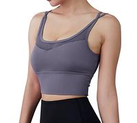 Genérico Sujetador Deportivo Mujer Alto Impacto - Sujetadores Deportivos Mujer Back Acolchado Entrenamiento Tank Tops Cultivo Soporte Medio para Yoga