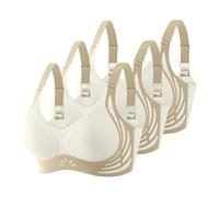 Genérico Sujetador Deportivo Mujer Sujetador sin Aros con Relleno Básico Bandolera Ajustable Comodos Sujetadores Deportivos Mujer Push Up Suaves Elástico Transpirable Pack 3