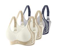 Genérico Sujetador Deportivo Mujer Sujetador sin Aros con Relleno Básico Bandolera Ajustable Comodos Sujetadores Deportivos Mujer Push Up Suaves Elástico Transpirable Pack 3