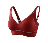 Genérico Sujetador Deportivo Mujer Tallas Grandes Comodos Sujetador de Interior de No Sexy The On Breast Women Sports Back Par -Sag para Espalda Descubierta Bralette Mujer (Red,XL)
