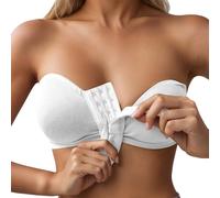 Genérico Sujetador Femenino Elegante con Cierre Frontal y múltiples Ganchos para Uso Cotidiano Ideal para Mujer Que Busca Comodidad y Soporte Diario (White, S)
