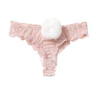Genérico sujetador maternidad mujeres encaje malla algodón chanclas bragas sexy conejo cola cintura mujer calzoncillos Pantys lencería Body recién nacido niño, rosa, L