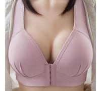 Genérico Sujetador Mujer con Cierre Delantero Sin Aros con Copa Fina Minimizadora para Reducción de Busto y Soporte Lateral, Lencería Cómoda Sin Costuras para Belleza de Espalda y