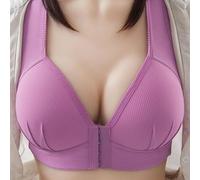 Genérico Sujetador Mujer con Cierre Delantero Sin Aros con Copa Fina Minimizadora para Reducción de Busto y Soporte Lateral, Lencería Cómoda Sin Costuras para Belleza de Espalda y