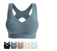 Genérico Sujetador Potente de realce y Modelado - Suave, cómodo, sin Aros ni Costuras - Anticaída - Cobertura Total - para Mujeres y Personas Mayores (Dark Blue,M)