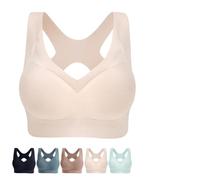 Genérico Sujetador Potente de realce y Modelado - Suave, cómodo, sin Aros ni Costuras - Anticaída - Cobertura Total - para Mujeres y Personas Mayores (Skin,XXL)