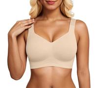Genérico Sujetador Push Up Sin Aros Espalda Descubierta Selene con Aros Ropa Interior Comodo Máxima Comodidad Diaria Prenda Íntima(Beige, XXL)