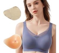 Genérico Sujetador Push Up Sin Aros - Sujetador de Moda para el Tratamiento del cáncer de Mama Prótesis de Silicona Diseño cómodo y Elegante para Todas Las Estaciones (Blue XXXL)