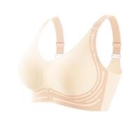 Genérico Sujetador Reductor Sin Aros, Correa De Hombro Transparente CóModa Y Sexy para Mujer Sin Espalda Sin Esponja con Correas De Hombro Convertibles